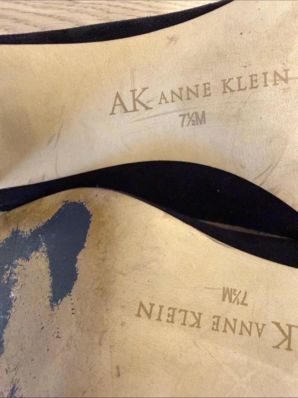 Anne Klein Black Suede Buckle Pump
